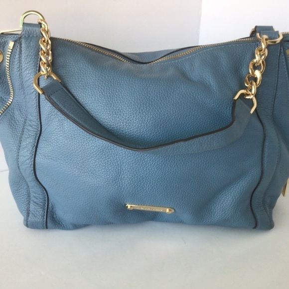 Michael Kors NWOT Blue Pebble Leather Satchel - Picture 13 of 13